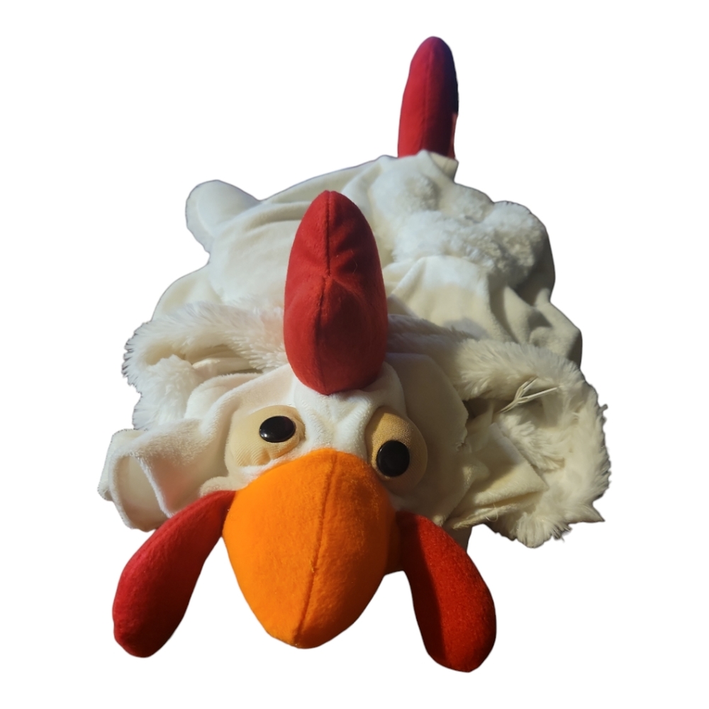 Doggiduds Rooster Chicken Halloween Costume Leghorn Fleece Jacket & Head Gear(L)
